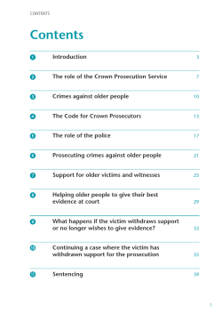 Crimes against older people - prosecution policy - English