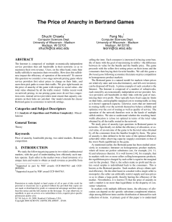 The Price of Anarchy in Bertrand Games - Pages