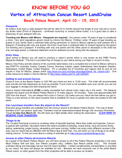 Beach Palace Resort, April 10 - 15, 2013