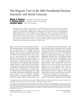 The Hispanic Vote in the 2004 Presidential Election_ Insecurity and