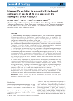Interspecific variation in susceptibility to fungal pathogens in seeds