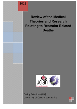 Ltd Review of Medical Theories of Restraint Deaths