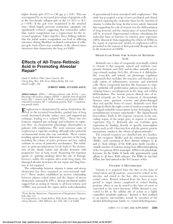 Effects of All-Trans-Retinoic Acid in Promoting Alveolar Repair*