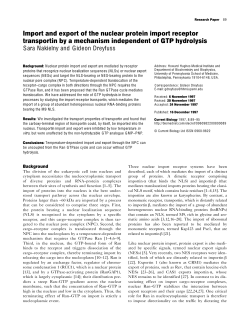 Import and export of the nuclear protein import receptor transportin