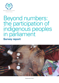 the participation of indigenous peoples in parliament