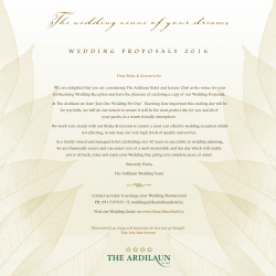 our Wedding Brochure today
