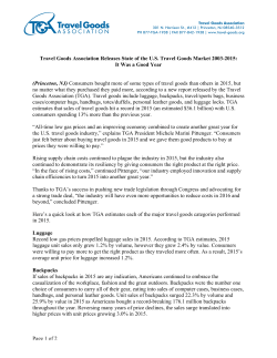 State of the U.S. Travel Goods Market 2003