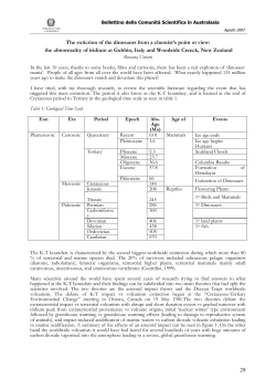 29 The extiction of the dinosaurs from a chemist`s point ot view: the