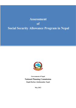 Assessment of Social Security Allowance Program in Nepal