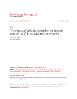 The impacts of colloidal material on the fate and transport of 17 B