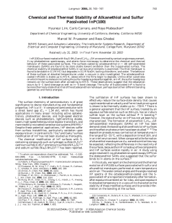 Chemical and Thermal Stability of Alkanethiol and Sulfur Passivated