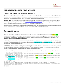 SINGLE RESTAURANT SEARCH MODULE &ndash; RESTAURANT