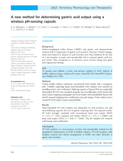 A new method for determining gastric acid output using a wireless