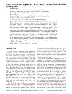 Measurement and reproduction accuracy of computer