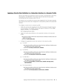Applying a Rewrite Rule Definition to a Subscriber Interface in a