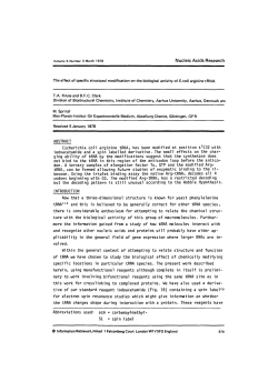 The effect of specific structural modification on the biological activity