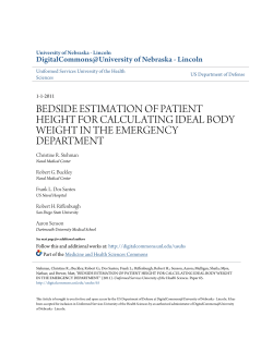 bedside estimation of patient height for calculating ideal body weight