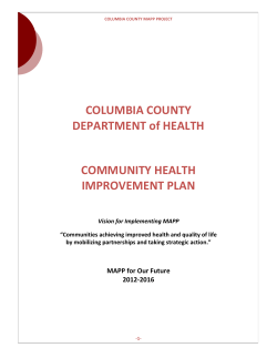Columbia County Community Health Improvement Plan