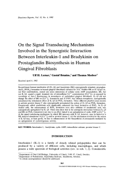 On the signal transducing mechanisms involved in the synergistic