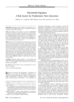 Perceived Injustice - Dr. Michael Sullivan