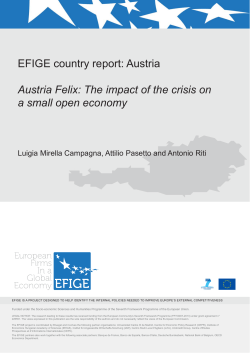 Austria Austria Felix: The impact of the crisis on a small