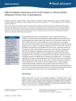 High-throughput sequencing of the B-cell receptor in African Burkitt