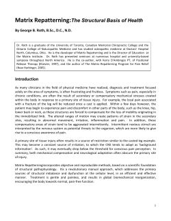 Matrix Repatterning:The Structural Basis of Health