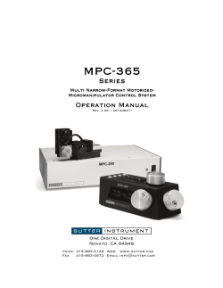 MPC-365 Operation Manual