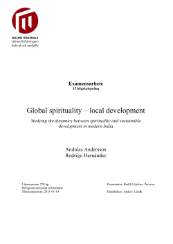 Global spirituality &ndash; local development