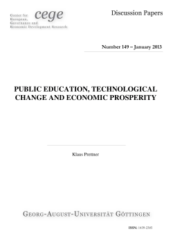 Public education, technological change and economic prosperity