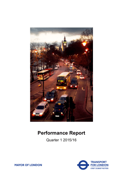 London Streets Performance Report Quarter 1 2015/16