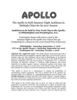 Amateur Night Fall 2016 Auditions