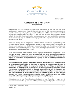 Compelled by God`s Grace - Canyon Hills