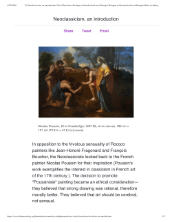 Neoclassicism, an introduction