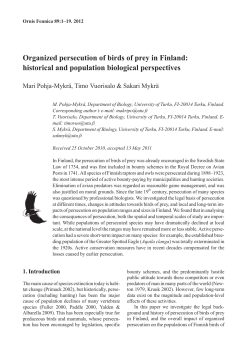 Organized persecution of birds of prey in Finland