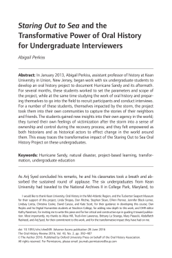 Staring Out to Sea and the Transformative Power