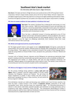 Southeast Asia`s book market - International Publishers Association