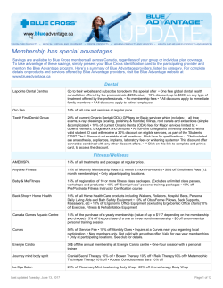 Membership has special advantages