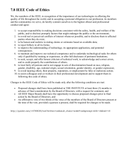 7.8 IEEE Code of Ethics