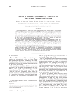 The Role of Ice&ndash;Ocean Interactions in the Variability of the North