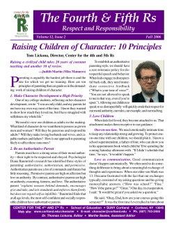 Raising Children of Character