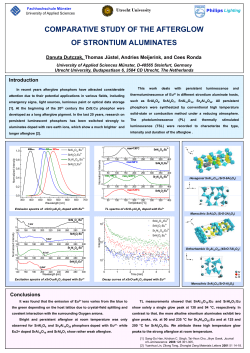 comparative study of the afterglow of strontium