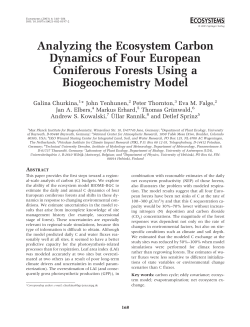 Analyzing the Ecosystem Carbon Dynamics of Four European