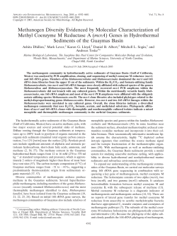Methanogen Diversity Evidenced by Molecular