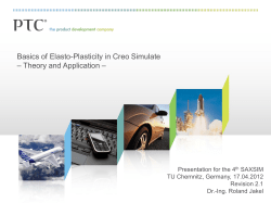 Basics of Elasto-Plasticity in Creo Simulate &ndash; Theory and