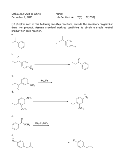 CHEM 332 Quiz 13 White Name