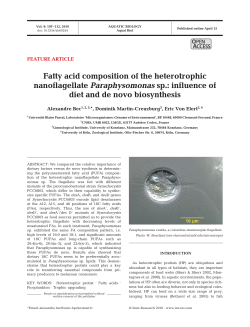 Fatty acid composition of the heterotrophic