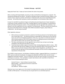 President`s Message &ndash; April 2015 Happy April Fools` Day! I hope