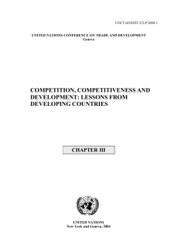 Competition Policy as a Stimulus for Enterprise Development