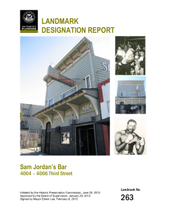 landmark designation report - San Francisco Planning Department